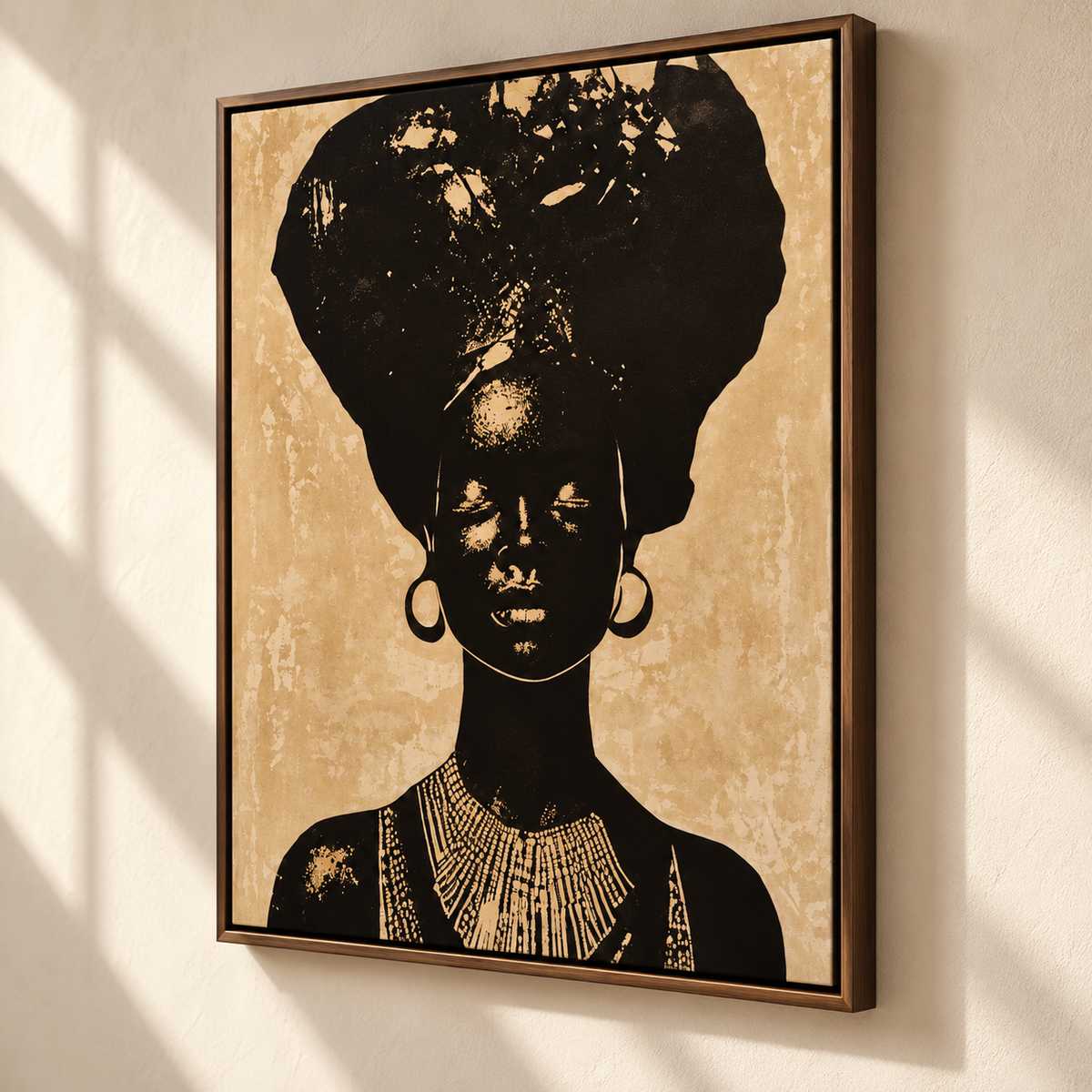 The Crown — framed canvas angled view
