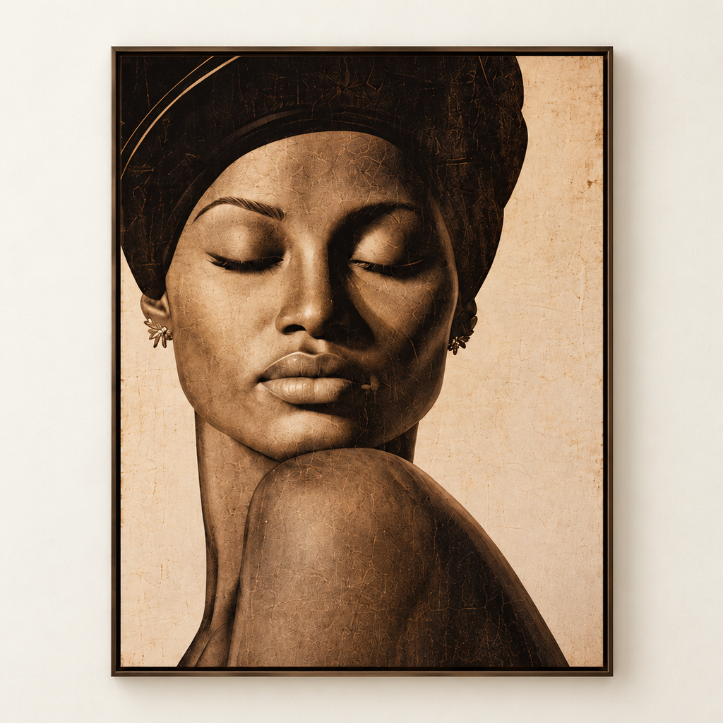 Stillness — framed canvas front view